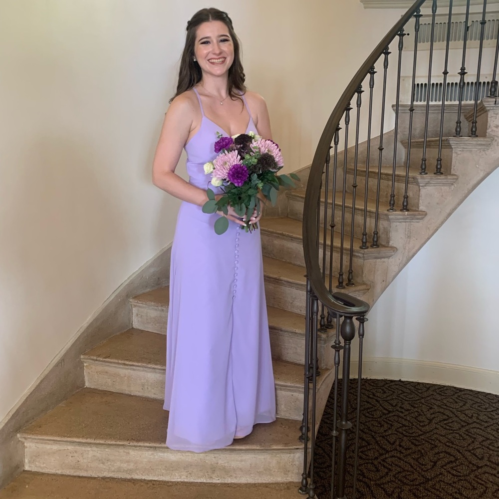 Lilac Azazie Bridesmaid Dress